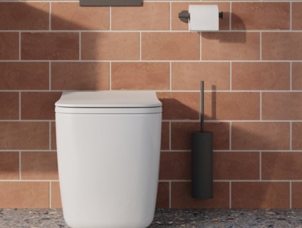 Product Lifestyle image of the Crosswater 3ONE6 Slate Toilet Brush Holder